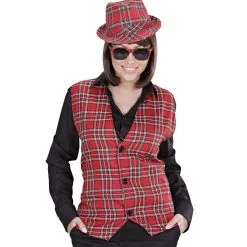 Bril Schotse Ruit Rood -Sieraden Verkoopwinkel 0339g f 1