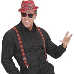 Bril Schotse Ruit Rood -Sieraden Verkoopwinkel 0339g g 1