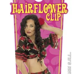 Haarclip Rode Roos, 10 Centimeter -Sieraden Verkoopwinkel 2435r e 3