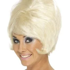 60s Beehive Blonde Pruik