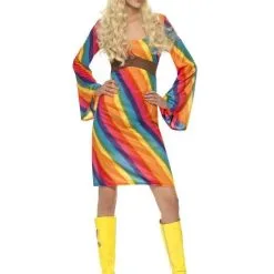 Dames Rainbow Hippie Vrouw Kostuum