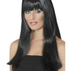 Zwarte Lange Pruik