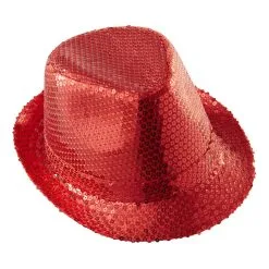 Disco Deukhoed Pailletten Rood