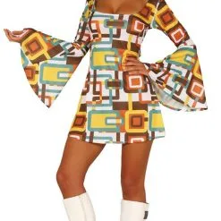 Belachelijk Drukke Jaren 70 Jurk Vrouw