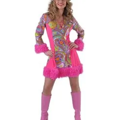 Swingend Funky Jaren 70 Vrouw Kostuum