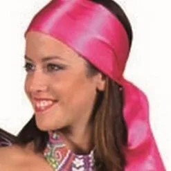 Satijnen Sjaal Hoofdband Roze