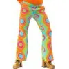 Jaren 60 Psychedelische Golven Flower Power Hippie Festival Broek Man