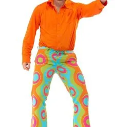 Jaren 60 Psychedelische Golven Flower Power Hippie Festival Broek Man -Sieraden Verkoopwinkel orep 2020 6072011pri e 7 21