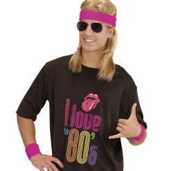 Atletische 80s Zweetband Set, Neon Rose -Sieraden Verkoopwinkel wdm1014 05832 c 8