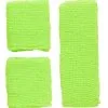 Atletische 80s Zweetband Set Neon Groen