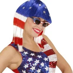 Stars And Stripes Pruik, Miss USA