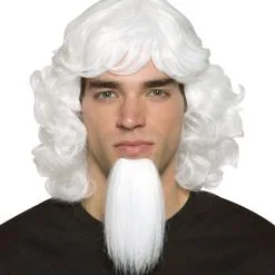 Witte Pruik, Uncle Sam Met Wenkbrauwen En Sik