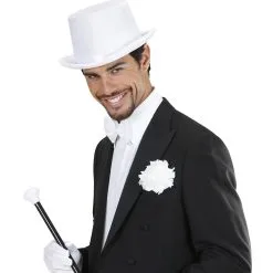 Hoge Hoed Wit, Fluweel -Sieraden Verkoopwinkel wdm1014 1435b c 1