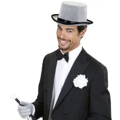 Hoge Hoed Grijs, Fluweel -Sieraden Verkoopwinkel wdm1014 1436g c