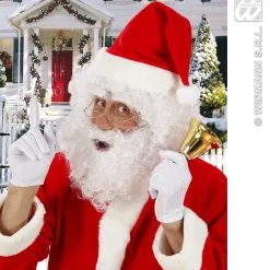 Pruik Kerstman Met Baard En Wenkbrauwen