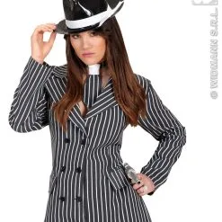 Pvc Gangsterhoed Met Witte Band