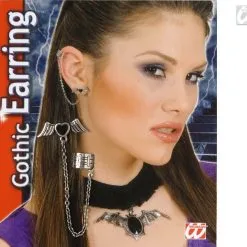 Oorbellen Zwart Vleermuis -Sieraden Verkoopwinkel wdm1014 2945h c 1