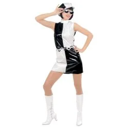 Schoonheid Sixties, Vinyl Pop Art Kostuum Vrouw