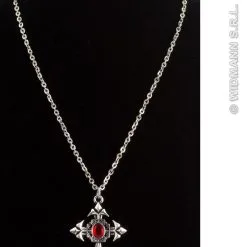 Gothic Ketting Met Rode Steen