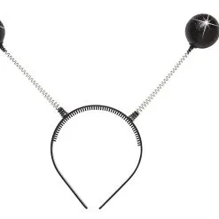 Hoofdband Met Antenne, Zwart Glitter