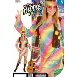 Comeback Hippie Dame Kostuum -Sieraden Verkoopwinkel wdm1516 7335 e 10