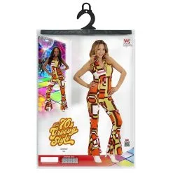 Groovy Geralda 70s Dames Jumpsuit, Buizen Vrouw Kostuum -Sieraden Verkoopwinkel wdm 2017 0893 4 12