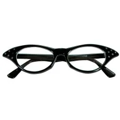 Bril, 50s Zwart Met Strass