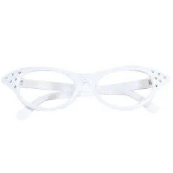 Bril, 50s Wit Met Strass