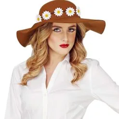 Bruine Hippie Hoed Brede Rand -Sieraden Verkoopwinkel wdm 2018 68581 5 1