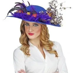 Blauwe Hippie Hoed Brede Rand -Sieraden Verkoopwinkel wdm 2018 68582 4 2