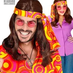 70s Pruik Met Hoofdband Bruin -Sieraden Verkoopwinkel wdm 2021 02847 4 2