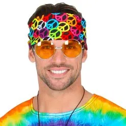 Bandana Happy Hippie Peace 55 X 55 Centimeter