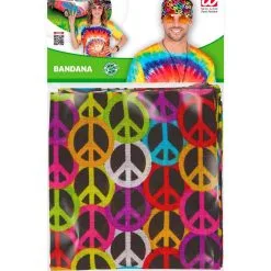 Bandana Happy Hippie Peace 55 X 55 Centimeter -Sieraden Verkoopwinkel wdm 2021 34268 5 1