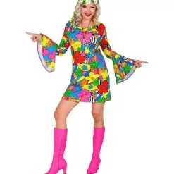 Flora Bora Seventies Hippie Vrouw Kostuum