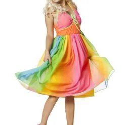 Regenboog Hippie Vrouw Kostuum