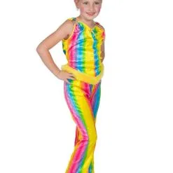 Stralen Als Een Regenboog Hippie Meisje Kostuum